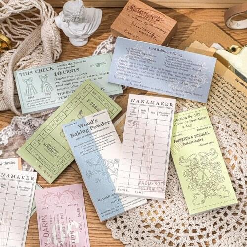 50 Pcs Diary Memo Pad Stationery Retro Paper Journal Planner Scrapbooking Vintage Decorative Diy Material Paper To Do List