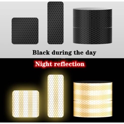 Black wheel eyebrow reflective car stickers concealing car scratch stickers black invisible decorative reflector strip