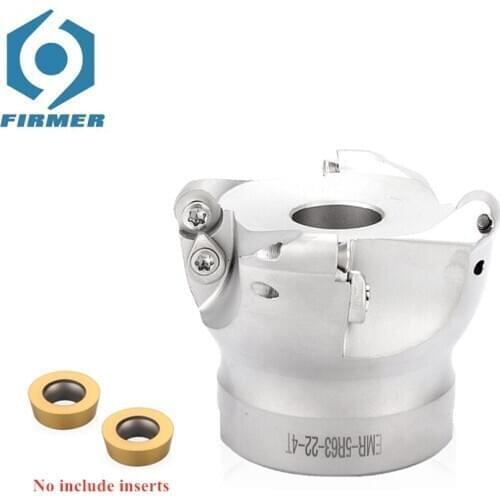 CNC Face Milling Disc EMR Cutter Head EMR 5R50-22-2T / 6R63-22-4T Milling Tool Holder For Round Nose Insert RPMW1003 / RPMW1204