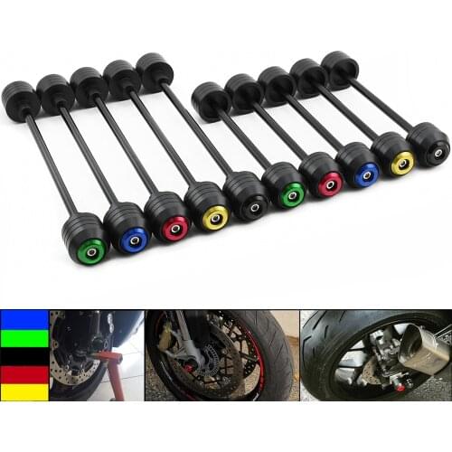 For YAMAHA YZF R1 YZF-R1 2007 2008 2009 2010 2011 Front Rear Wheel Slider Fork Axle Crash Protector Pad Swing Arm Guard POM NEW