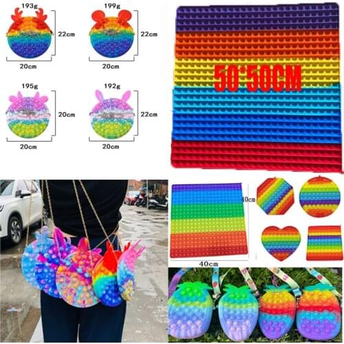 2021 New 50/40/30cm Super Big Size Push Bubble Toys Autism Needs Squishy Stress Reliever Toys Adult Kid Funny Anti-stress Fidget