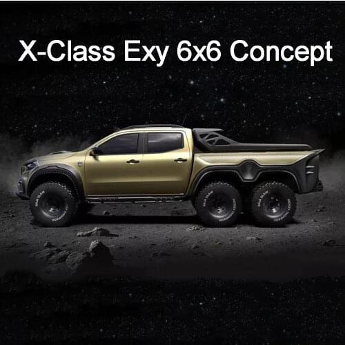 1/28 Alloy Diecast Car Model X-Class Exy 6x6 Concept Modified Pickup Metal Body Toy Models With 6 Doors Gift For Childrens Kids