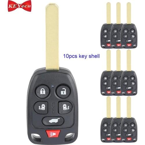 KEYECU 10pcs for Honda Odyssey 2011 2012 2013 2014 Remote Key Shell Case Fob for N5F-A04TAA 35118-TK8-A20, 35118-TK8-A40