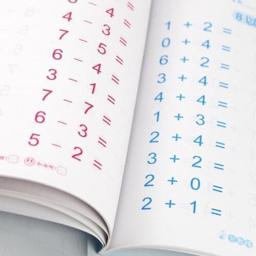 Math Preschool Addition /Subtraction Number Arithmetic within 10/20 Copybook Kid Toys Hand Writing Educational For Children Kids