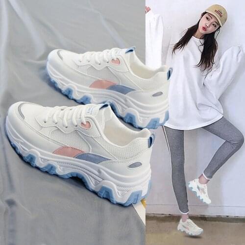 Fashion old shoes outdoor ladies running yoga leisure sports breathable mesh small white shoes all-match net red womens shoes