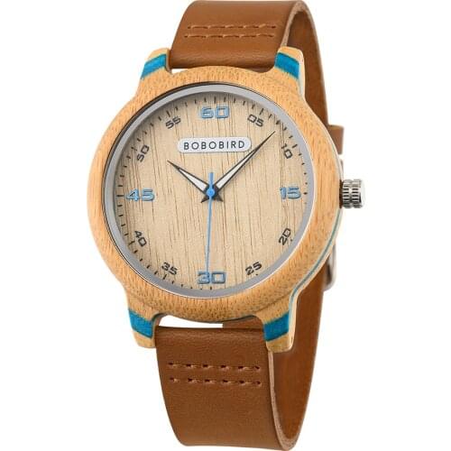BOBO BIRD Mens Watch Quartz Watch For Man 2021 Modern Quartz Wristwatch Wooden Chronograph Orologio Uomo Wood Clock Timepieces