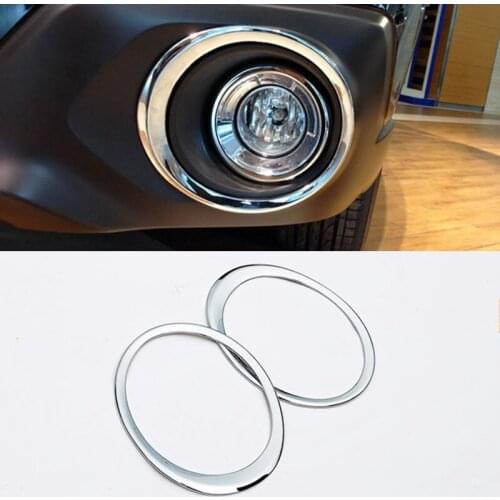For Subaru Outback 2015 2016 2017 ABS Chrome Front Fog light Lamp Cover Trim Bezel Cover Accessories Foglight Protect