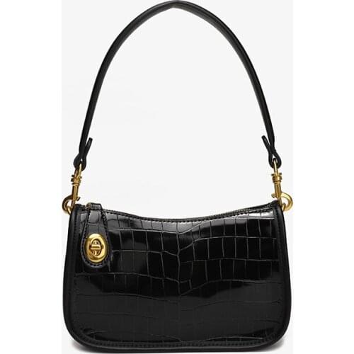 2021 New Fashion Casual High-end Baguette Shoulder Bag Crocodile Pattern Ladies Luxury Handbags Women Bags Designer Sac A Main