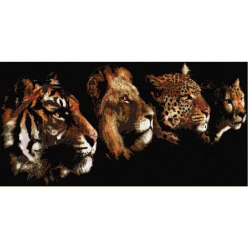 New arrival DIY Diamond Painting Lion tiger leopard Full Square Round Diamond Embroidery animals Diamond Mosaic painting 5d art