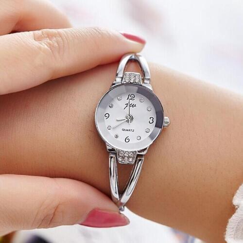 New Fashion Rhinestone Watches Women Luxury Brand Stainless Steel Bracelet Watches Waterproof Ladies Quartz Dress Watches
