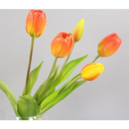 New Luxury Silicone Artificial Flower Home Decoration flores artificiales Real Touch Tulips Bouquet Decorative