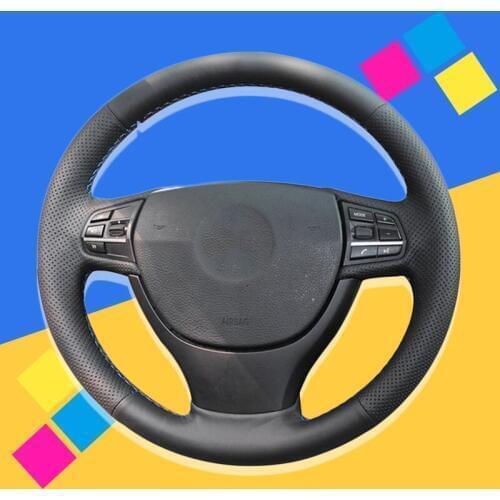 Auto Braid On The Steering Wheel Cover for BMW F10 F07 (GT) 2009-2017 F11 (Touring) 2010-2017 F01 F02 2008-2015 Car Wheel Covers