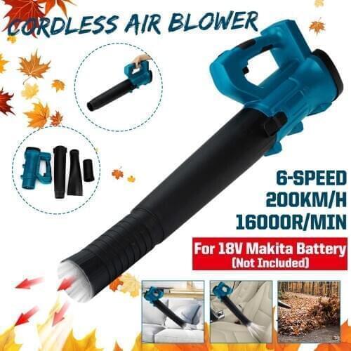 16000r/min Industry Cordless Blower Air Snow Blower Dust Leaf Collector Blowing Sweeper Garden Tools For 18V Makita Battery