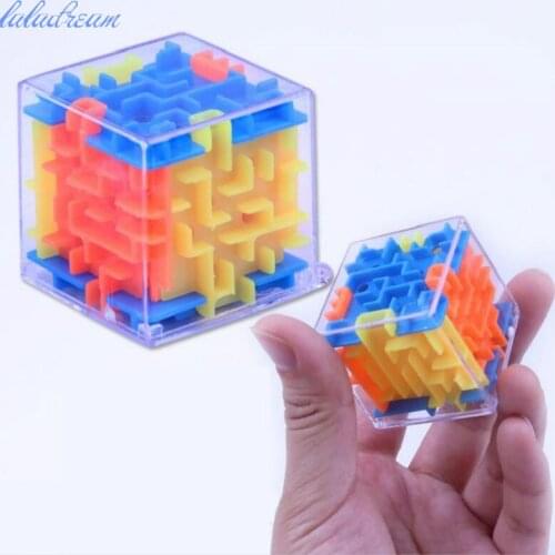 Transparent 3d Bead Maze Toy Palm Game Decompression Brain Toys Children Balance Educational