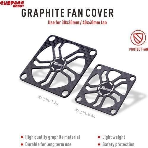 Rocket 40x40MM 30x30MM carbon cooling fan cover & M3 * 14mm 4pcs screws RC motor / electric regulating fan protection cover