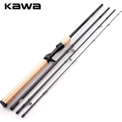 KAWA New Fishing Rod Middle Soft 2.08m Shrink Length 56.5CM 4 Sections With Original Box Portable Fuji Ring and Wheel Seat