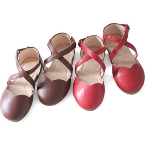 Cowhide Girls sandals Latest style Princess shoes Genuine Leather Baby girls shoes fashion Childrens sandals