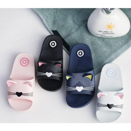 Lovely Slippers Girl Child Antiskid Bathroom Couple Soft Soled Household Slippers Man Mens Shoes Slippers Shower Slippers
