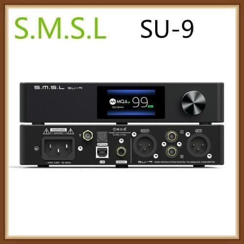 SMSL SU-9 MQA Full Decoder ES9038Pro DAC 2nd Gen XMOS DSD512 PCM768kHz/32Bit Bluetooth 5.0 UAT LDAC USB Balanced Decoder