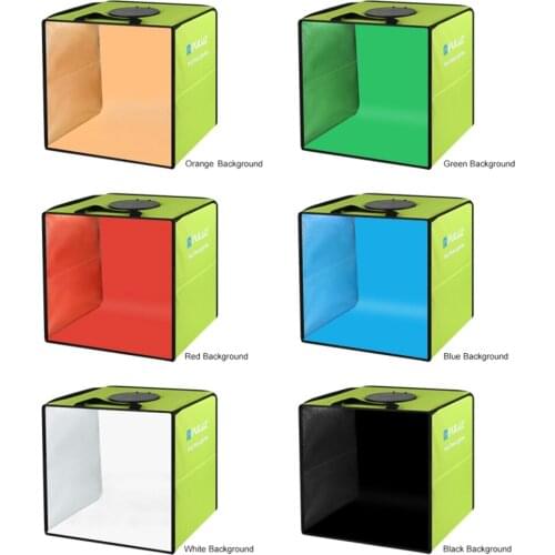 PULUZ Lightbox Mini Photo Studio Light Box with 6 color Backdrops Photo Shooting Tent Kit LED Light Room Foldable Photography