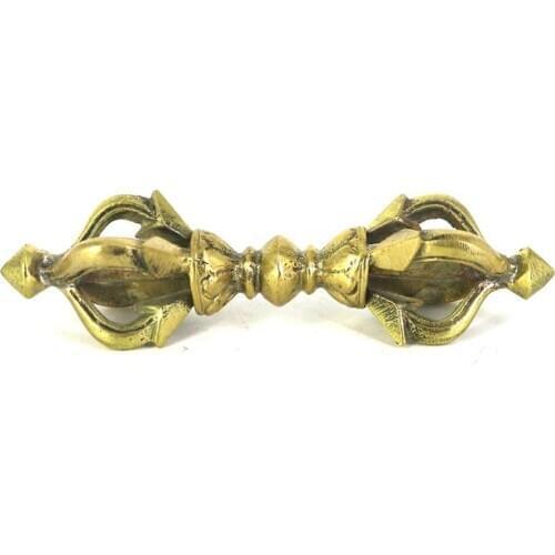 Tibetan Buddhism Copper Dorje Vajra Amulet Handmade Nepal Ornaments -9cm