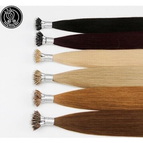 Fairy Remy Hair Nano Ring Tip Micro Beads Real Remy Natural European Human Hair Extensions Highlights 16 18 20 Inch 0.8g/strand