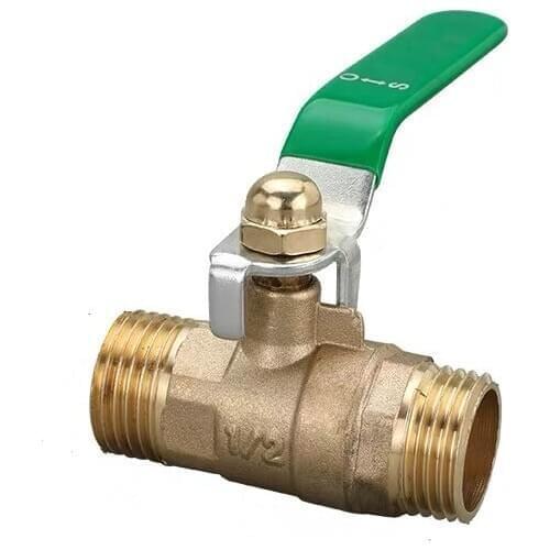 1/4" 3/8" 1/2" BSPT Male to Male Thread Thickened Brass Ball Valve Water Pipe Switch Valve Plumbing Fittings