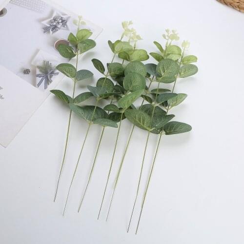 1pc Eucalyptus Artificial Leaf Leaves Plants Money Leaf Fake Plants Wall Decorative Wedding Shooting Prop Home Decor