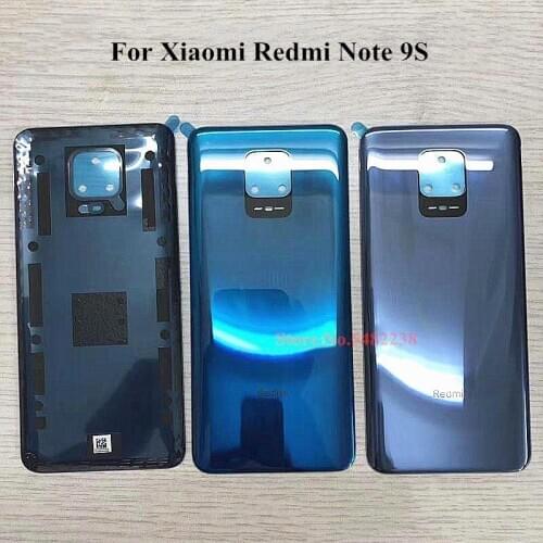 100% Original Glass battery cover For Xiaomi Redmi Note 9s Back Housing door Back Cover Rear case For Redmi Note9s Case Replace