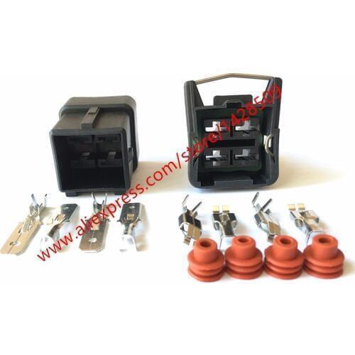 20 Sets 4 Pin 357941165 Female Male Auto Connector 6.3 Series For VW With Terminals