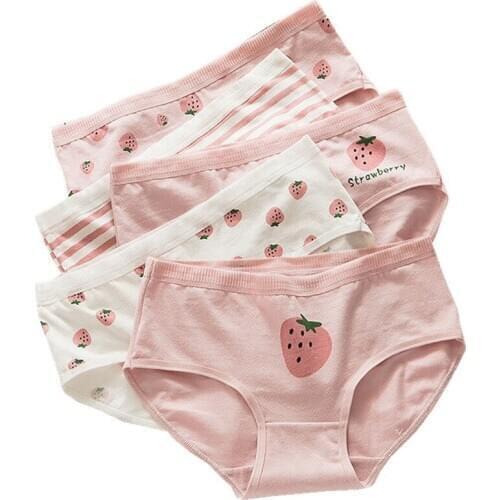 2020 Baby Toddler Teenage Girls Underwear 5 Pcs Cotton Cute Children Costume