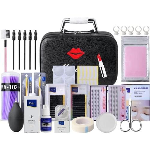 22PCS False Eyelashes Extension Practice Exercise Set Professional Head Model Lip Makeup Eyelash Grafting Training Tool Kit