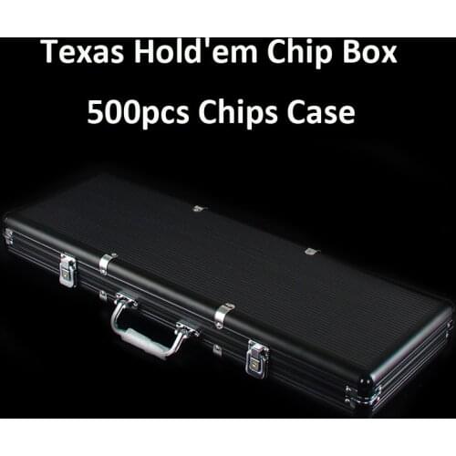 300PCS 500PCS Texas Hold'em Poker Chips Box Casino Monopoly Chips Storage Case High-quality Aluminum Fish Poker Tokens Suitcase