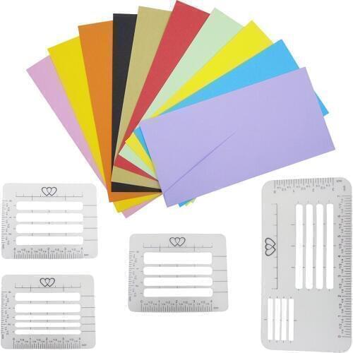 4Pcs 4 Style Envelope Addressing Guide Stencil Templates Rulers Fits Wide Range of Envelopes Sewing Thank You Card Mothers Day