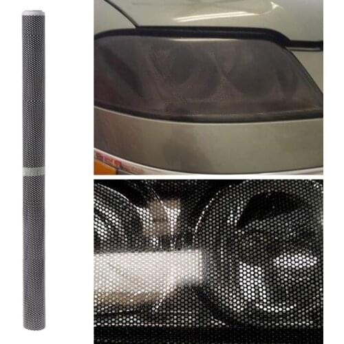 50x106cm Tinting Perforated Mesh Film Fly-Eye MOT Legal Tint Car Front Rear Headlight Light Bulb Dropshipping