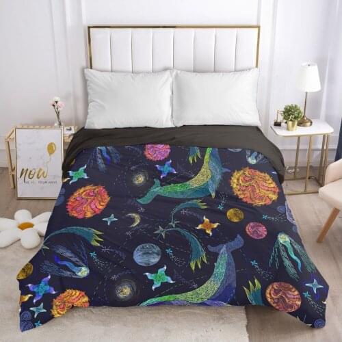 Astrology Witchcraft Duvet cover Quilt/Blanket/Comfortable Case Queen King Bedding 140x200 240x220 for Home whale