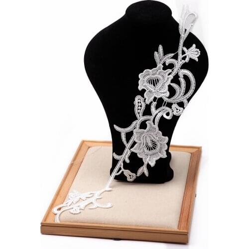 5piece/lot) Off-White Sewing Floral Flower Motif Lace Applique ,Wedding Bridal Embroidery Lace patch