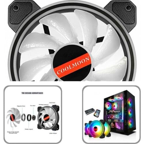 Mute 12cm 5V ARGB LED Desktop Cooling Fans for Office RGB Fan Mute 12cm 5V ARGB LED Desktop Cooling Fans for Office
