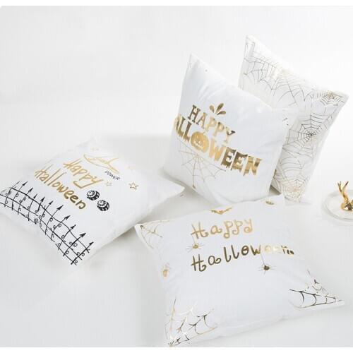 Halloween Cushion Cover Party Scary Pumpkin Witch Pillowcase Halloween Decorations for Home Sofa Decor Party Supplies