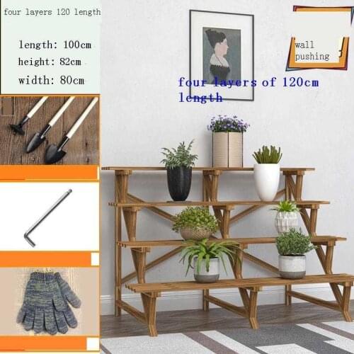 Wood Estanteria Escalera Garden Shelves For Mueble Para Plantas Balcony Shelf Plant Rack Outdoor Stojak Na Kwiaty Flower Stand