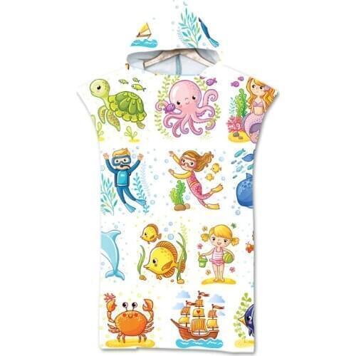 Children Animal bath towel kid hooded baby towel bathrobe cloak cute animal shape baby receiving blanket