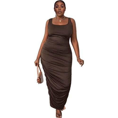 Strapless Sleeveless Skinny Long Dress Sexy Fashion Dress High Street Dress High Street Dress