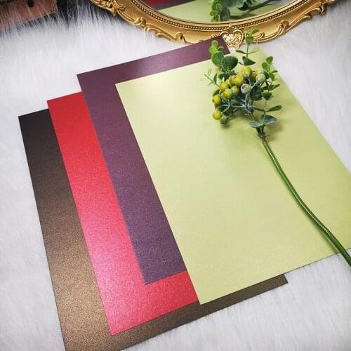 Panalisacraft A4 double-sided pearl effect paper shiny Card Pack 250GSM Paper pad Craft Paper Card Paper Card making paper