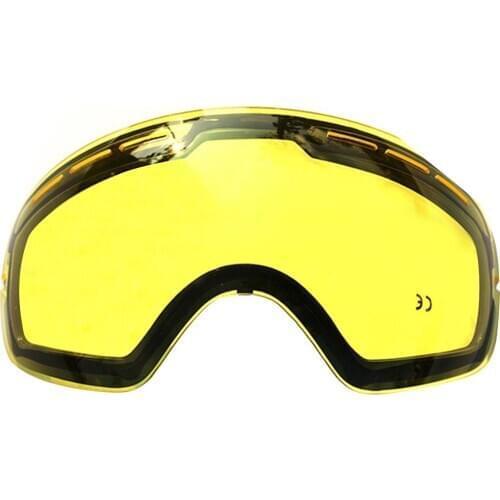 GOG-2181 Lens Yellow Graced Magnetic Lens for Ski Goggles Anti-fog UV400 Spherical Ski Glasses Night Skiing Lens