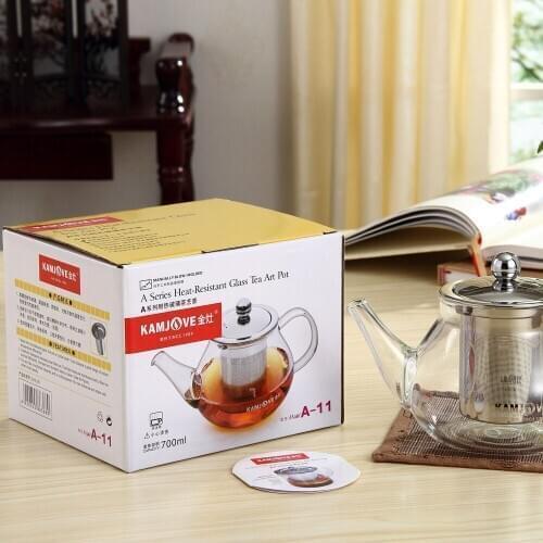 [GRANDNESS] Kamjove A-11 Heat Resistant Clear Glass Teapot with 304# Stainless Steel Infuser 700ml Kamjove tea pot teapot