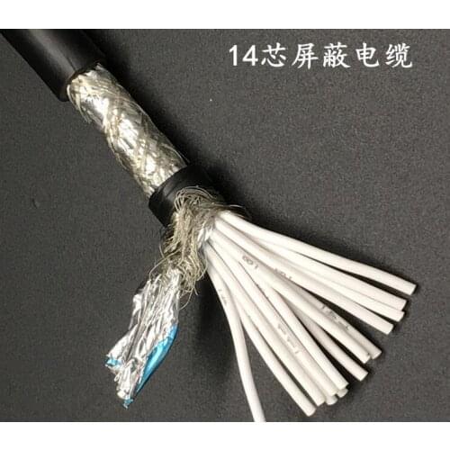 Farrow Cable RVVP, 1m High quality 0.3^mm2 14cores Shielded Cable for spindle, inverter and step motors, electrical cables etc