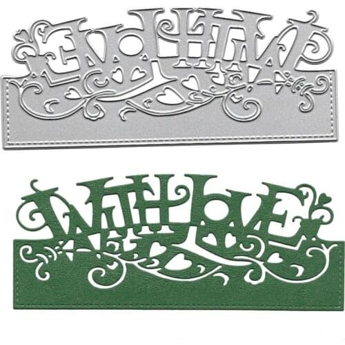 Words Border Metal Cutting Dies Embossing Folder Album Decor Craft Card Making Molds Stamps And Stencils For DIY Scrapbooking