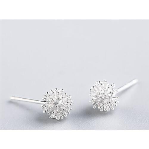 Fashion Jewelry Tiny 7mmX7mm Cute Dandelion Stud Earrings For Girls Kid Lady eh255