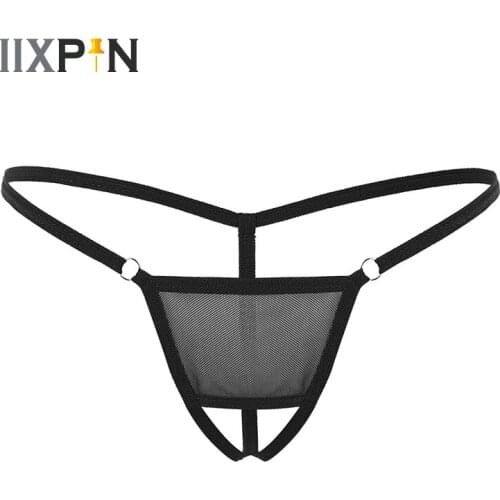 Men Sexy Panties See Through Sheer Mesh G-strings And Thongs Underwear Low Rise Stretchy Mini Bikini Underpants Mens Underwear