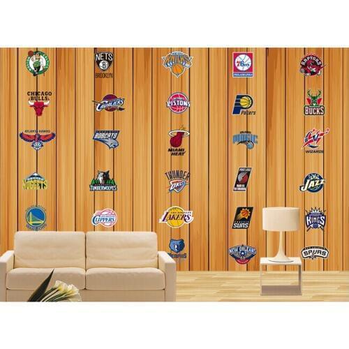 Custom papel DE parede infantil, American basketball team board for children room living room TV wall vinyl papel DE parede